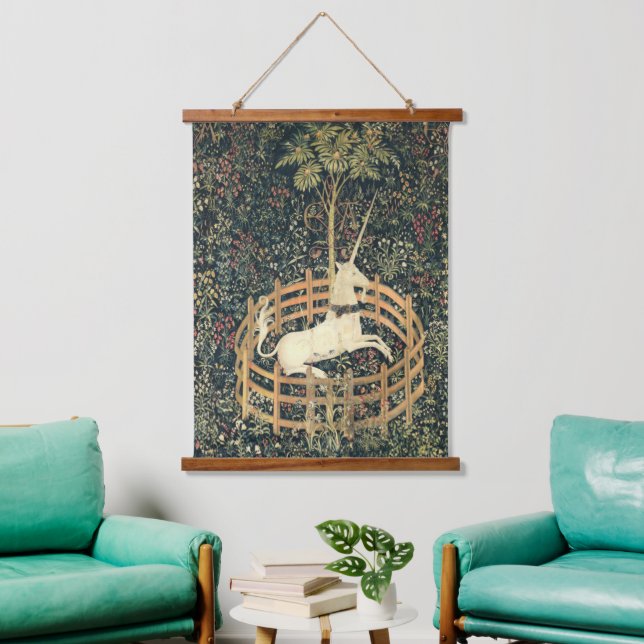 The Unicorn in Captivity (1495 - 1505) Medieval Hanging Tapestry (Living Room)