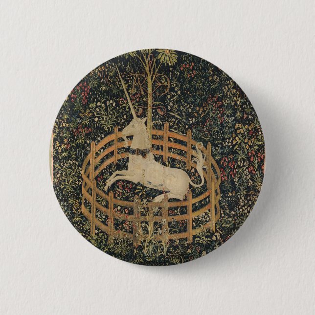 The Unicorn in Captivity 2 Inch Round Button (Front)