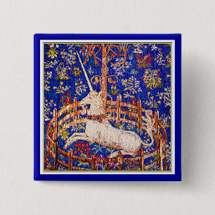 "The Unicorn in Captivity" 2 Inch Square Button