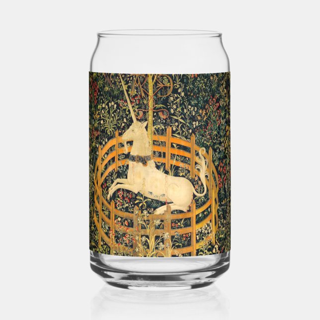 The Unicorn in Captivity Can Glass (Front)