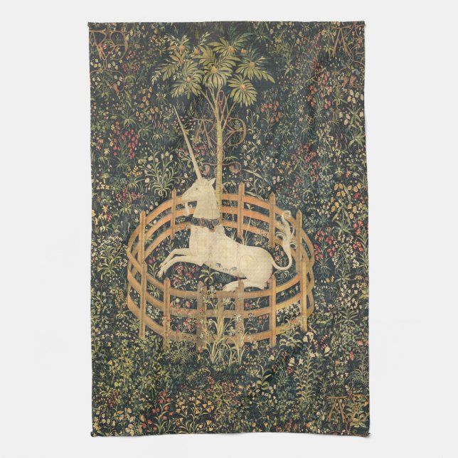 The Unicorn in Captivity Kitchen Towel (Vertical)