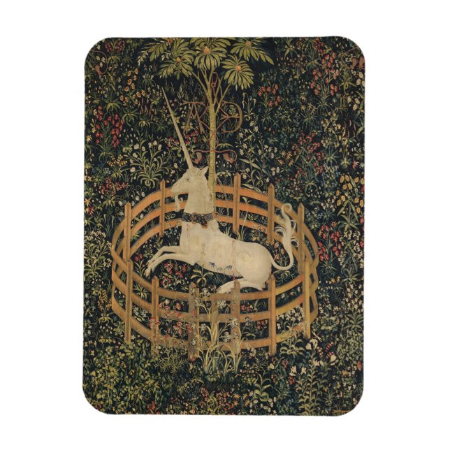The Unicorn in Captivity, Medieval Tapestry  Magnet (Vertical)