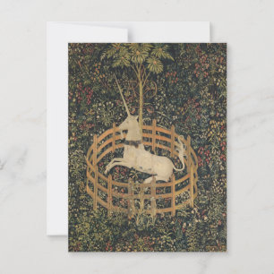 The Unicorn in Captivity, Medieval Tapestry  Postcard