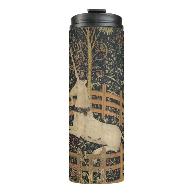The Unicorn in Captivity, Medieval Tapestry  Thermal Tumbler (Front)
