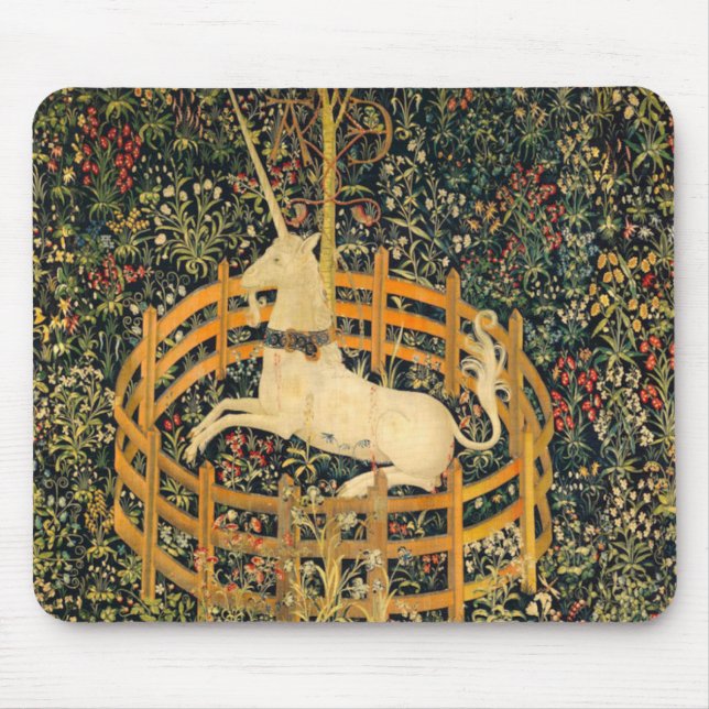 The Unicorn in Captivity Mouse Pad (Front)