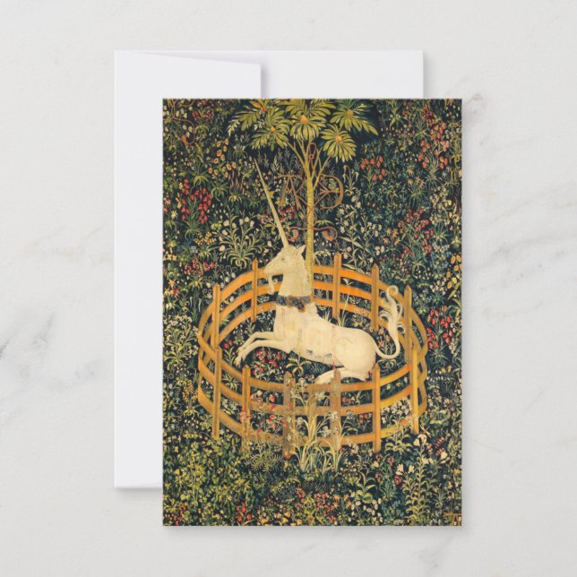 The Unicorn in Captivity RSVP Card (Front)