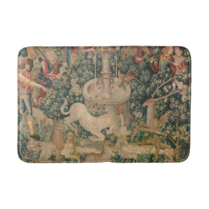 The Unicorn is Found, Medieval Tapestry Bath Mat