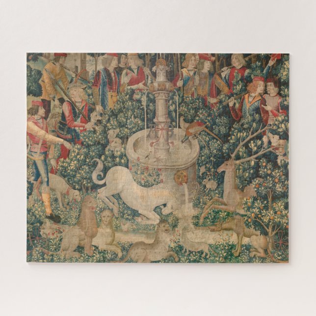 The Unicorn is Found, Medieval Tapestry Jigsaw Puzzle (Horizontal)