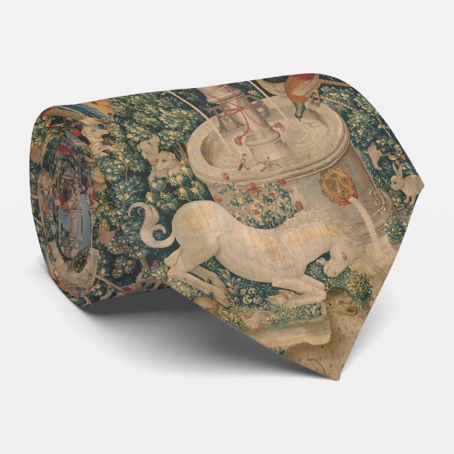 The Unicorn is Found – The Hunt of the Unicorn Tie (Rolled)