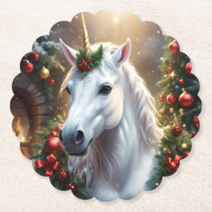 “The Unicorn of Noel” Paper Coaster