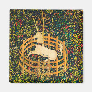 The Unicorn Rests in a Garden (Unicorn Tapestries) Magnet