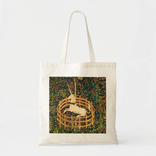 The Unicorn Rests in a Garden (Unicorn Tapestries) Tote Bag (Front)