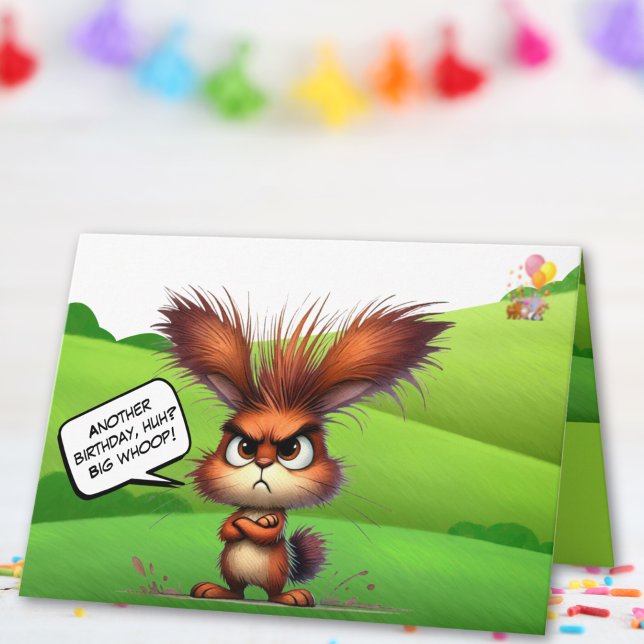 The Unimpressed Bunny with Surprise Inside Funny Card (Creator Uploaded)