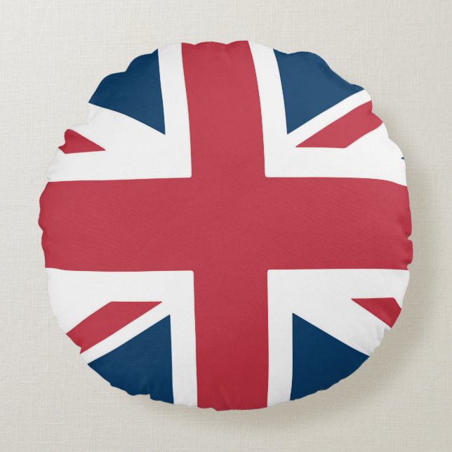 The Union Jack British Flag Round Pillow (Front)