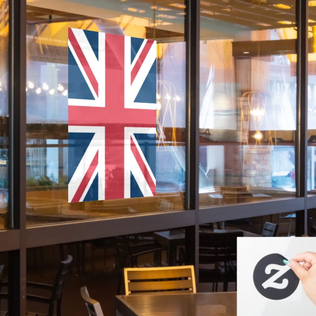 The Union Jack British Flag Window Cling (Restaurant Window)