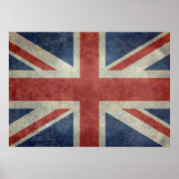 The Union Jack flag of the UK - Vintage retro