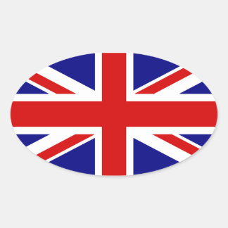 The Union Jack Flag Oval Sticker
