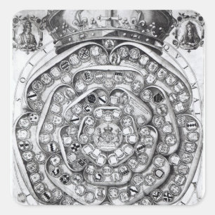 The Union of the Roses of the Families Square Sticker