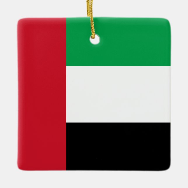 The United Arab Emirates Flag Ceramic Ornament (Front)