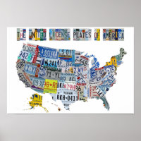 The United License Plates of America Poster