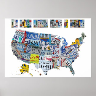 The United License Plates of America Poster