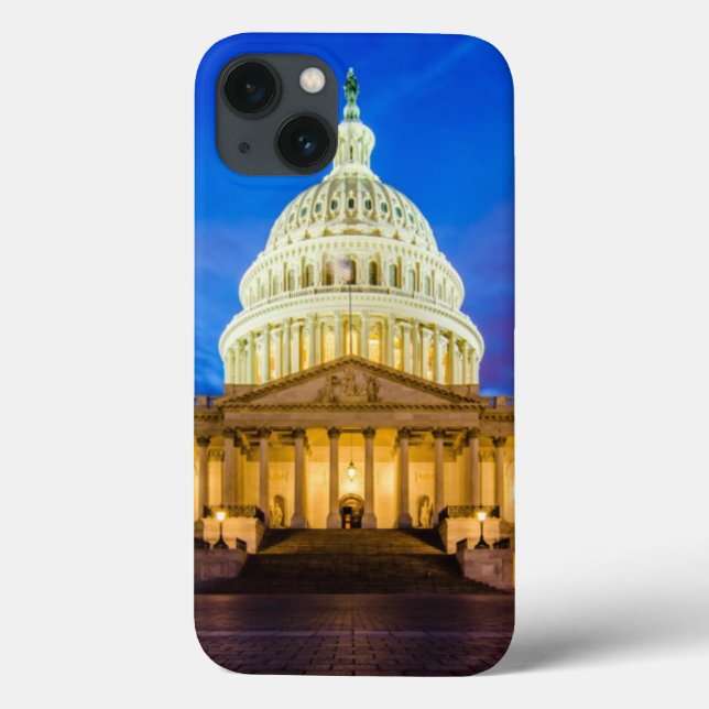 The United States Capitol at blue hour Case-Mate iPhone Case (Back)