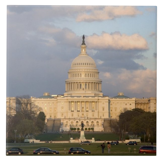 The United States Capitol Building in Tile (Front)