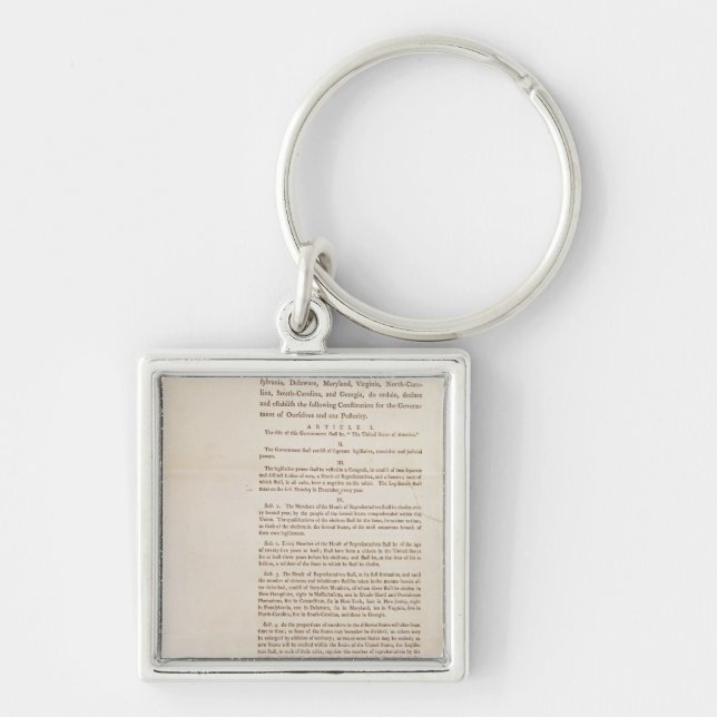 The United States Constitution, 1787 Keychain (Front)
