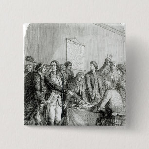 The United States Declaration of Independence 2 Inch Square Button