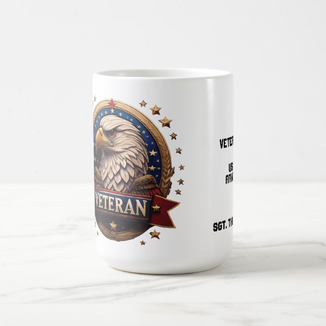 The United States Military Bold Eagle "Retired" Coffee Mug (Center)