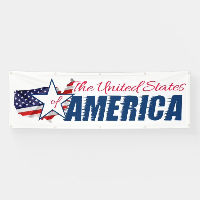 The United States Of America 4th of July Banner (Horizontal)