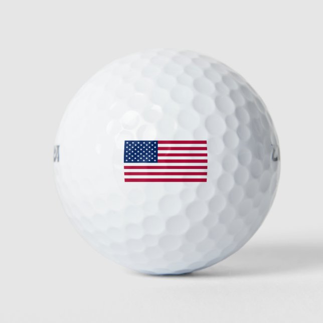 The United States Of America Flag Golf Balls (Front)