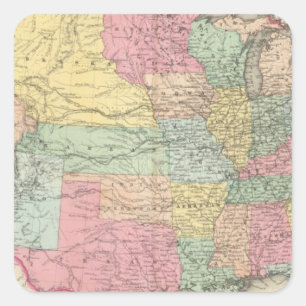 The United States Of America Square Sticker