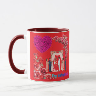 The Unity Knot bright red Mug
