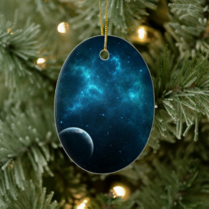 The universe ceramic ornament