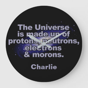 "The Universe" custom name wall clock