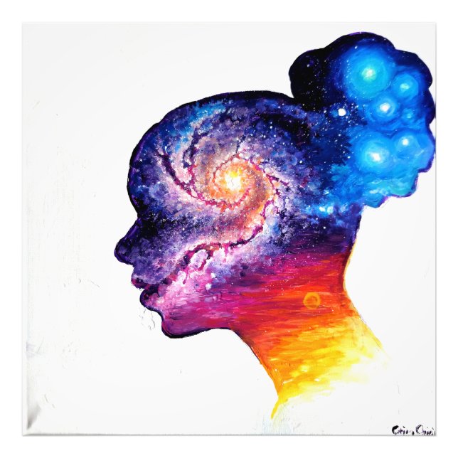 The universe inside her mind photo print (Front)