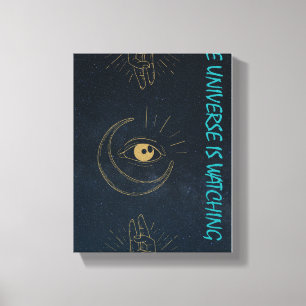 The Universe Is Watching – Mystical Design Canvas Print