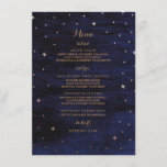 The Universe / Menu<br><div class="desc">A bold and modern design with stars that twinkle bright with faux gold on a painted night sky for a celebration of love that shines forever in our universe.

(please note that the gold will be in print and not foil pressed.)</div>