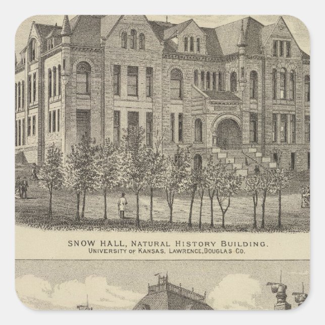 The University of Kansas Square Sticker (Front)