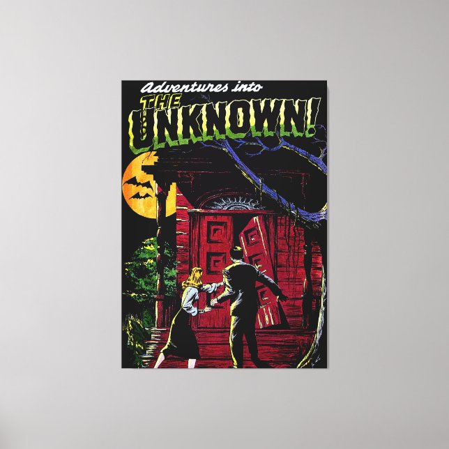 The Unknown Haunted House Vintage Comics Canvas Print (Front)