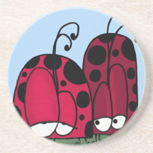 The Unrequited Love Ladybug Illustration Coaster