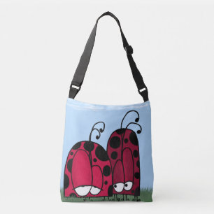 The Unrequited Love Ladybug Illustration Crossbody Bag