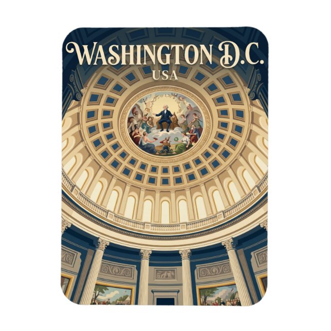 The US Capitol Rotunda USA Magnet (Vertical)