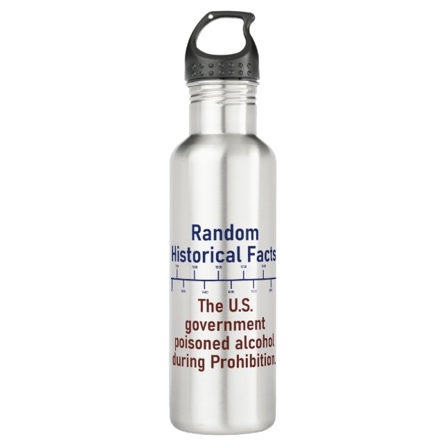 The US Government Poisoned Alcohol - History Fact 710 Ml Water Bottle (Front)