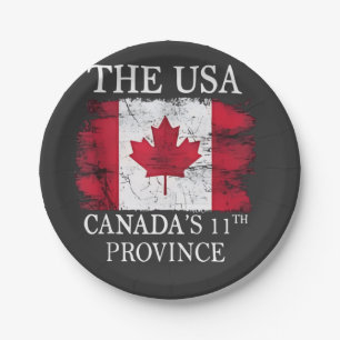 The USA, Canada’s 11th Province Canada American Paper Plate