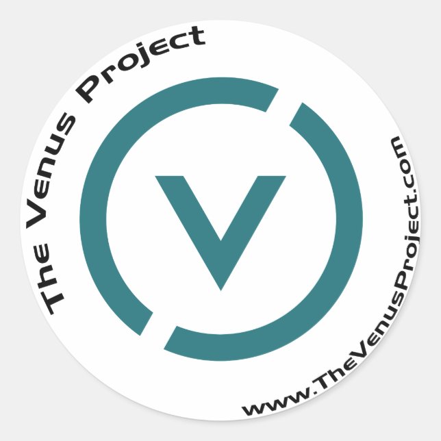 The V Classic Round Sticker (Front)