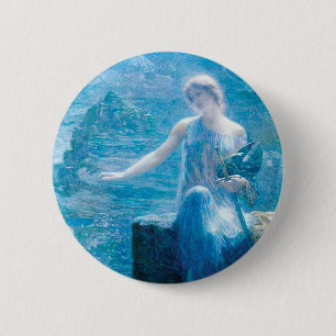 The Valkyrie's Vigil by Edward Robert Hughes 2 Inch Round Button
