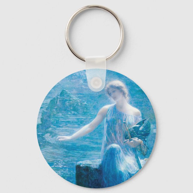 The Valkyrie's Vigil by Edward Robert Hughes Keychain (Front)