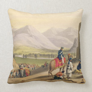 The Valley of Maidan, from 'Sketches in Afghaunist Throw Pillow